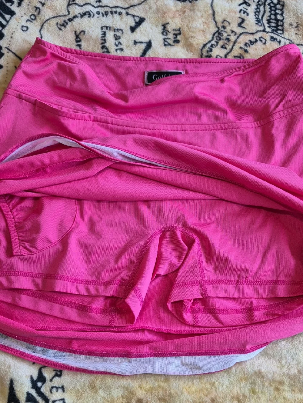 Golftini Size Small Pink Athletic Skort Mesh Trim Pockets Top Golf Label